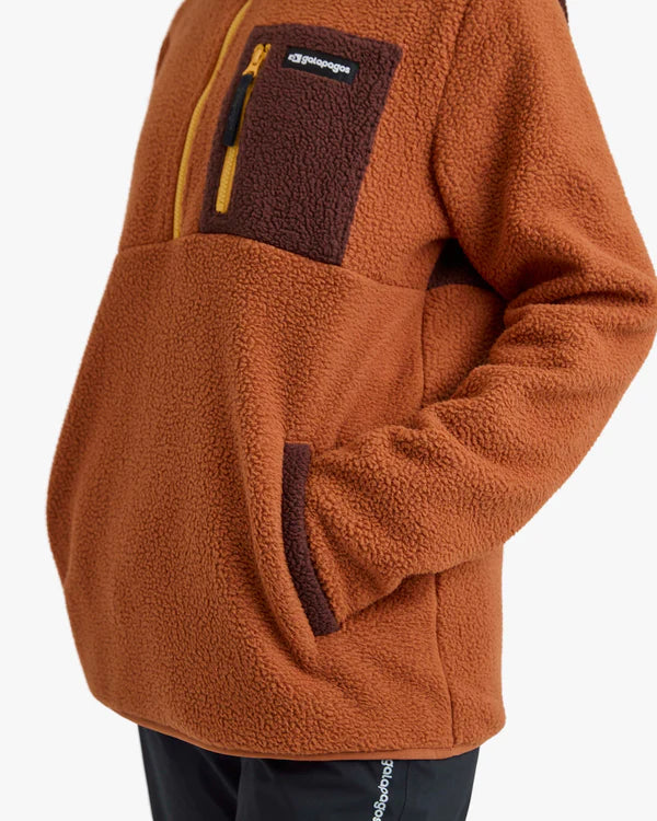 Blusão Galapagos Sherpa Terracota e Marrom Unissex