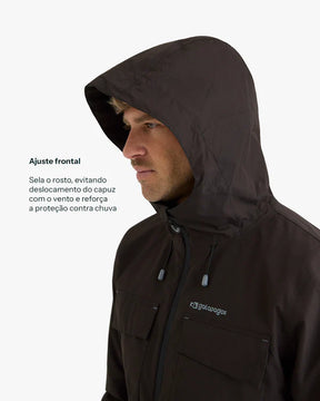 Jaqueta Impermeável Galapagos Darwin Heat Masculino Preto