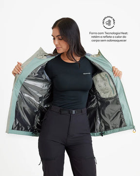 Jaqueta Impermeável Galapagos Darwin Heat Feminino Verde