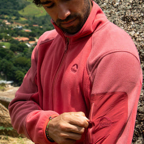 JAQUETA FLEECE LHOTSE MASCULINA  VERMELHA