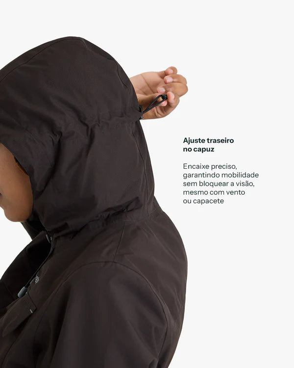 Jaqueta Impermeável Galapagos Darwin Heat Feminina Preto