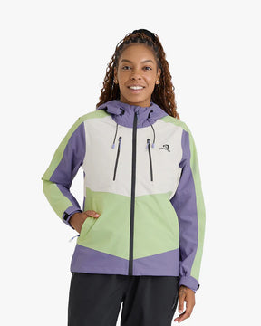 Jaqueta Impermeável Galapagos Darwin Evolution 2.0 Feminina Lavanda e Verde