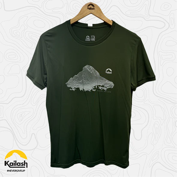 CAMISETA KAILASH RUNNING MOUNTAIN MASCULINA VERDE MILITAR