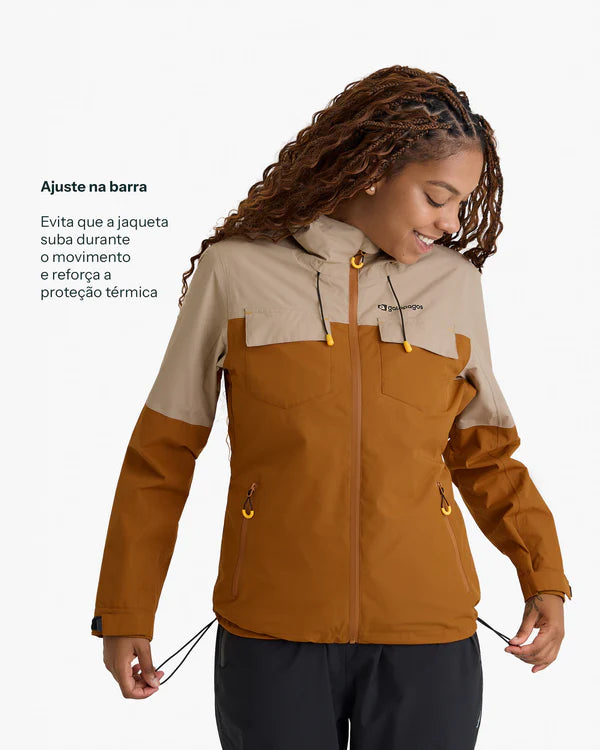 Jaqueta Impermeável Galapagos Darwin Heat Feminino Terracota