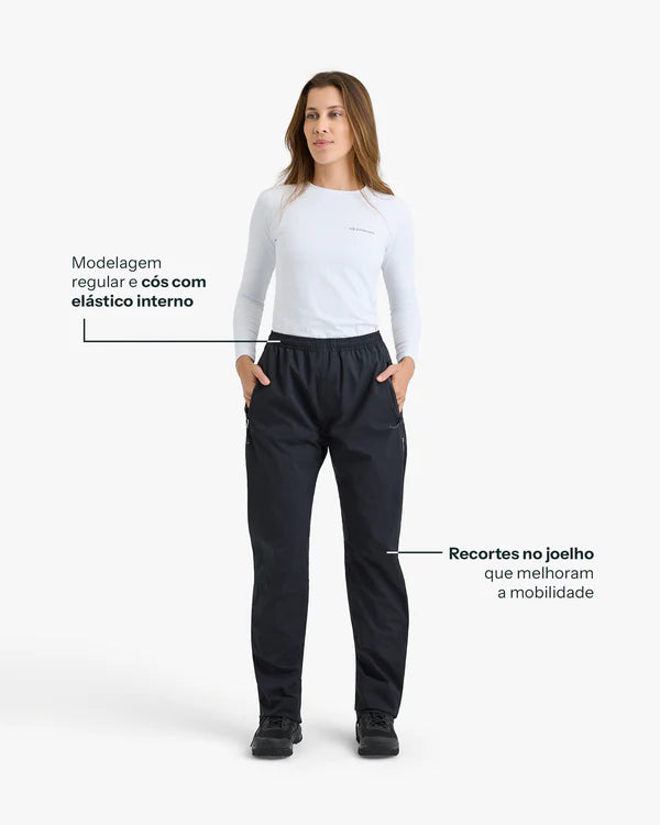 CALÇA IMPERMEÁVEL GALAPAGOS DARWIN STORM FEM PRETA