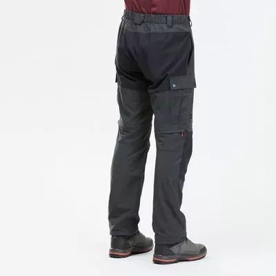 CALÇA MODULAR MASCULINA TRILHA TREKKING 100 ZIP OFF CINZA
