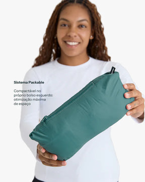 Jaqueta Puffer Galapagos Ibex Thermolite Heat Feminino Verde